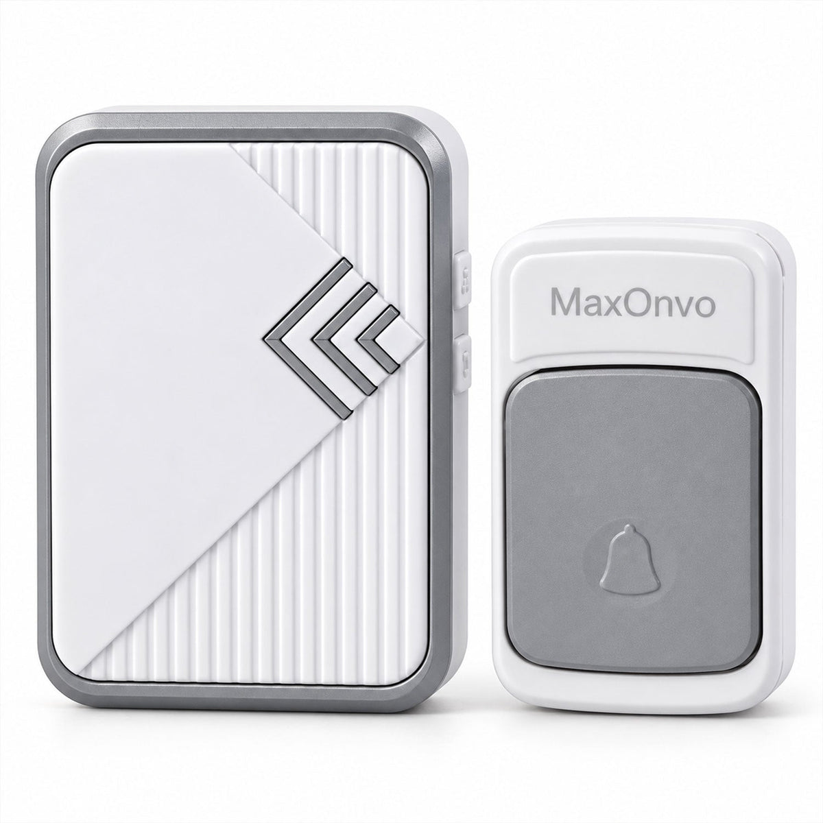 Plug In Wireless Doorbell with Push Button, Melody & Volume Control (1 Set)
