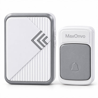 Plug In Wireless Doorbell with Push Button, Melody & Volume Control (1 Set)