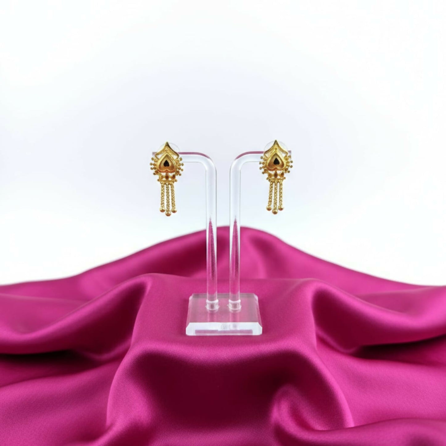 Nice 3 Line Golden Earrings for Women & Girls – Traditional Fancy Jewellery