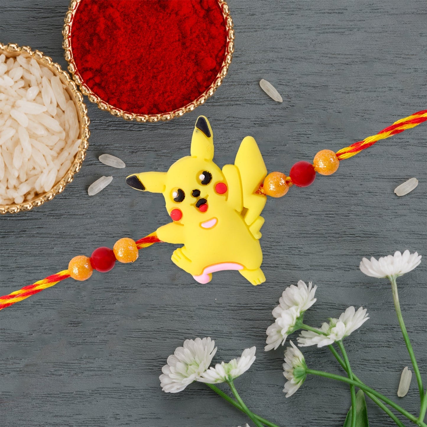 Cartoon Character Charm Kids Rakhi Beaded Designer for Brother (10pcs)