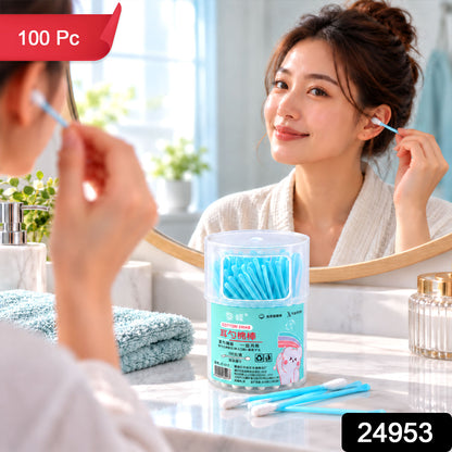 Dual End Cotton Swab Sticks with Scoop Tip for Personal Care (100 Pc)