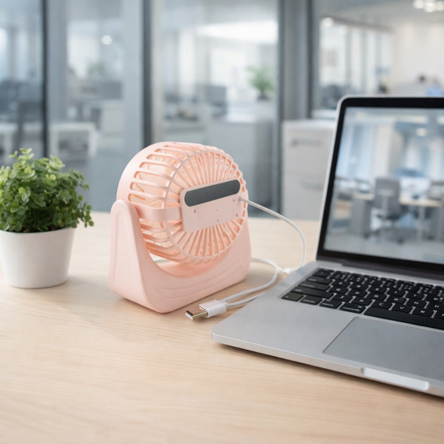 Portable small desk fan