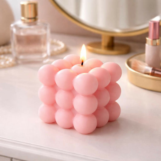 Bubble Cube Scented Candle for Home Decor and Gifting (Any color)
