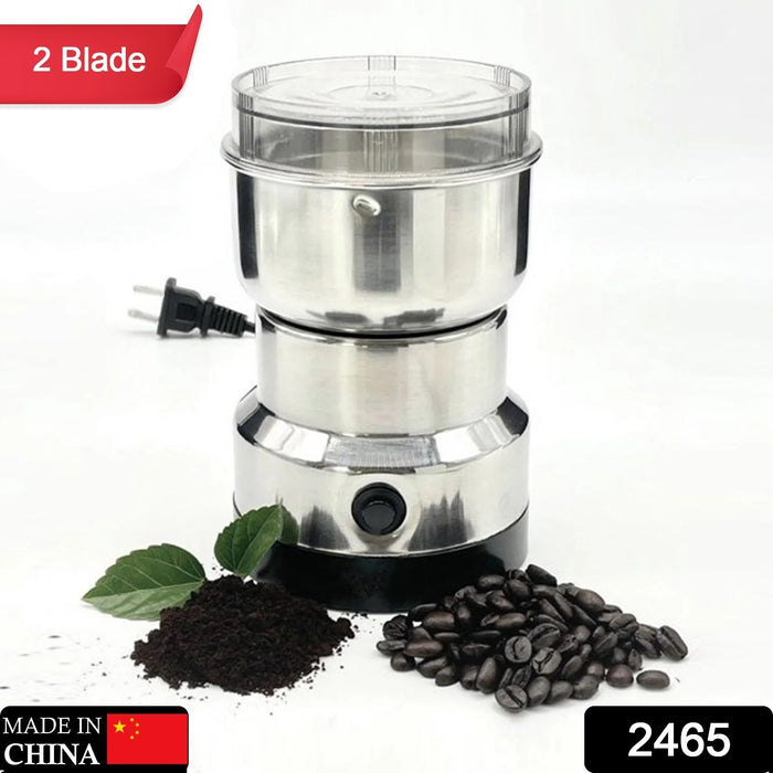 Multi-Functional Electric Stainless Steel Herbs Spices Nuts Grain Grinder with Stainless Steel Bowl, Portable Coffee Bean Seasonings Spices Mill Powder Machine Grinder Machine for Home and Office