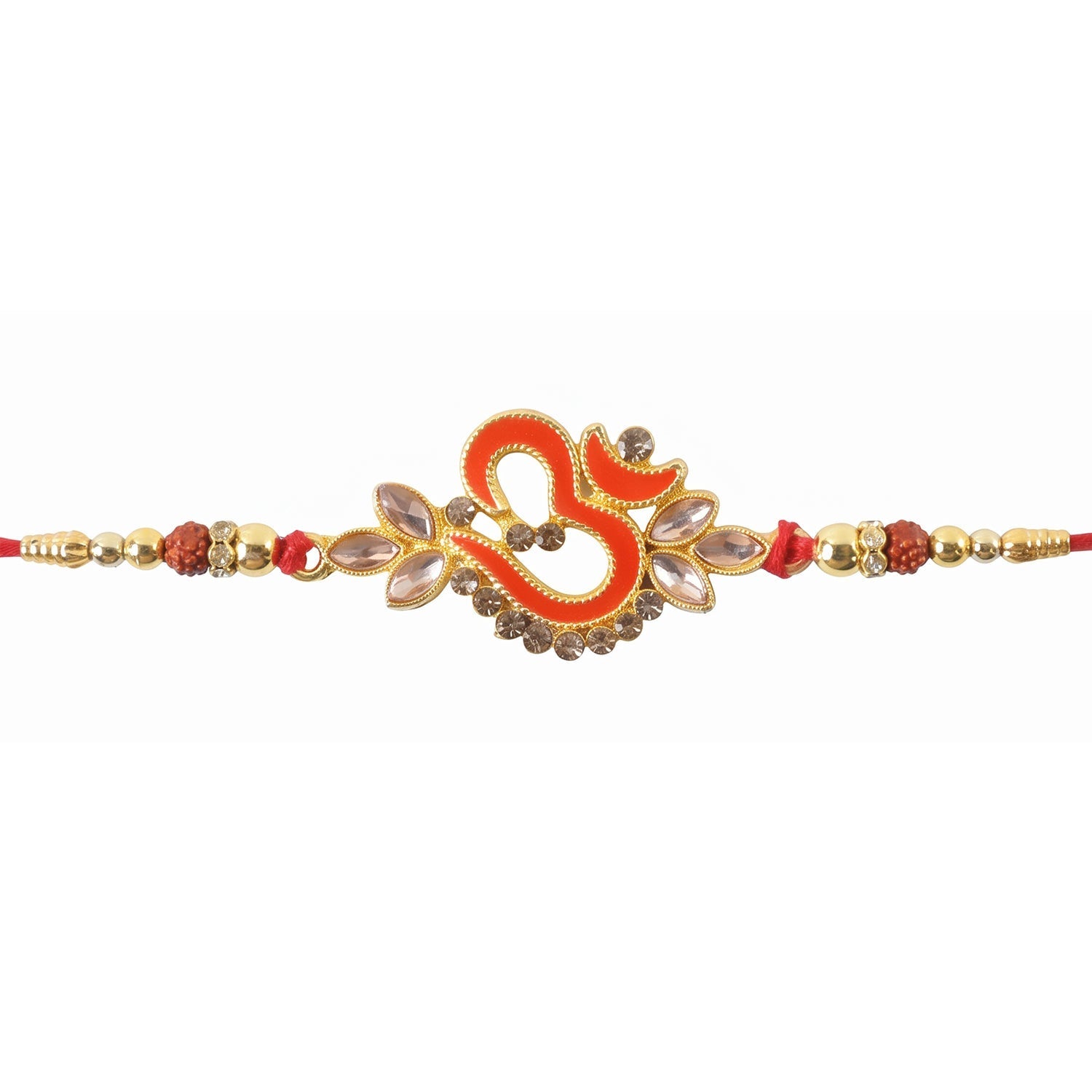 Om Symbol Stone Studded Rakhi for Raksha Bandhan (10pcs)