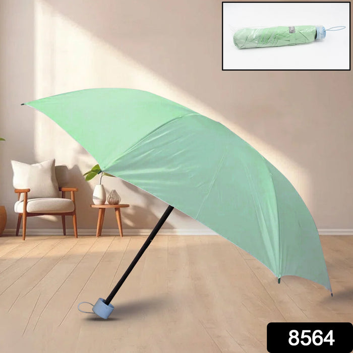 3 Fold Manual Open Umbrella | Windproof, Sunproof & Rainproof with Sturdy Steel Shaft | Easy to Hold & Carry | Umbrella for Women, Men & Kids (1 Pc)