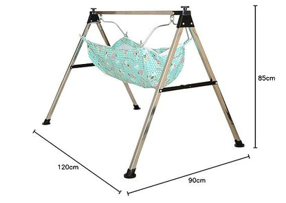 Side view of lightweight baby hammock cradle with breathable fabric