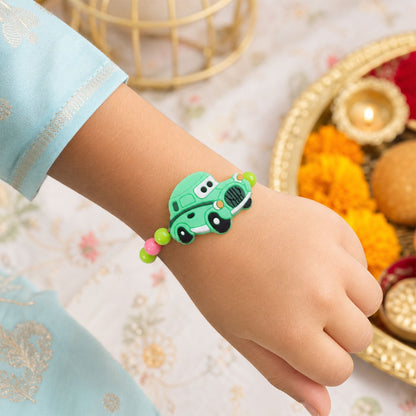 Kids Car Beaded Rakhi Fun Pattern Raksha Bandhan Gift (5pcs)