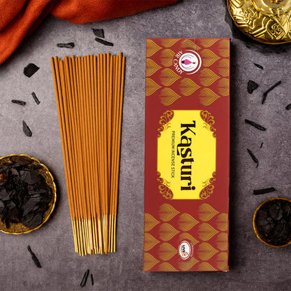 Kasturi Agarbatti Premium Incense Sticks – Divine Fragrance for Puja, Meditation, Yoga & Home Ambience (90gm)