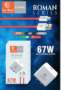 67W Super Fast Roman Series Micro Charger with V8 Cable