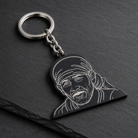 Sai Baba Face Keychain Black Metal Engraved Spiritual Keyring for Bike Car and Keys
