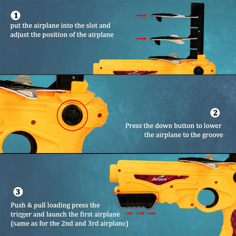 Airfighter Toy Plane Gun Set – Launch Gliders & Fun Games for Kids