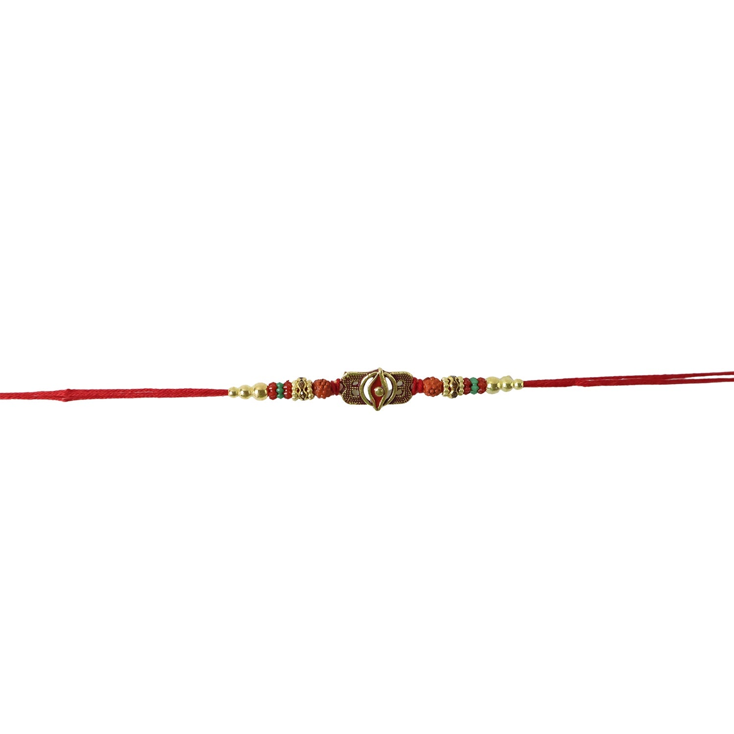 Festive Rakhi with oxidized Rudraksha and comfortable thread