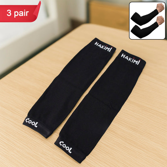 Unisex Stretchable Arm Sleeves for Outdoor Sports, Driving, Cycling, Running, and Sun Protection – 3 Pair