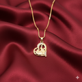 Gold-Plated Heart Peacock Pendant Necklace – Elegant Gift