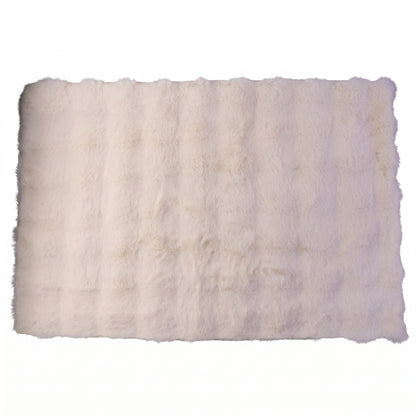Anti Slip Soft Fluffy Faux Fur Carpet Mat 92 x 56 Cm for Living Room (1 Pc)
