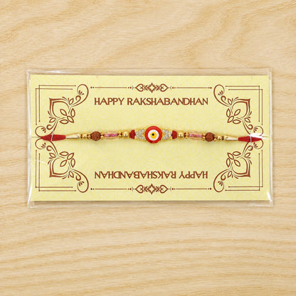 Evil Eye Rakhi for Brother Beaded Traditional Charm (5pcs)