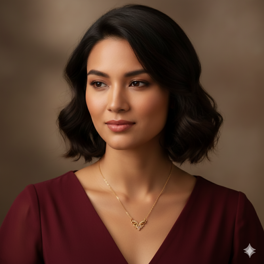 Gold Plated Butterfly Necklace with Pink AD Stones For women and girls