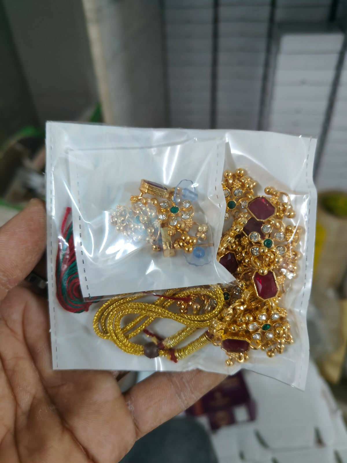 Gold-Plated Black Enamel Lotus Choker Set with Pearl Drops