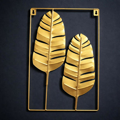 Modern Metal Leaf Wall Art Frame Decorative Wall Hanging for Living Room