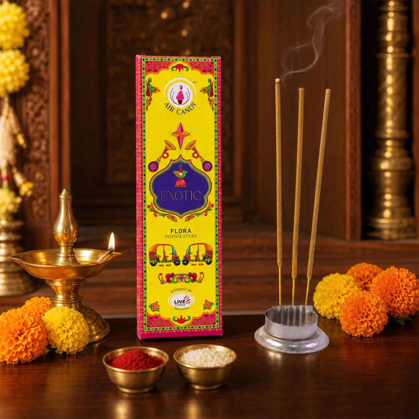 Exotic Flora Incense Sticks with Refreshing Fragrance and Long Lasting Aroma