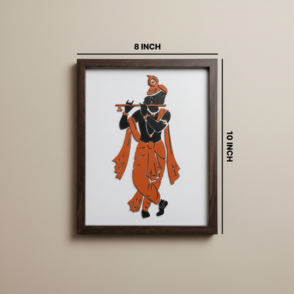 Krishna Wall Art Frame | Premium Minimalist Spiritual Wall Art for Living Room, Bedroom & Meditation Space