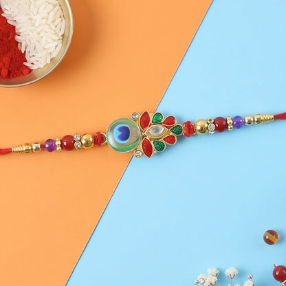 Designer Rakhi Peacock Paisley Beaded for Brother (10pcs)