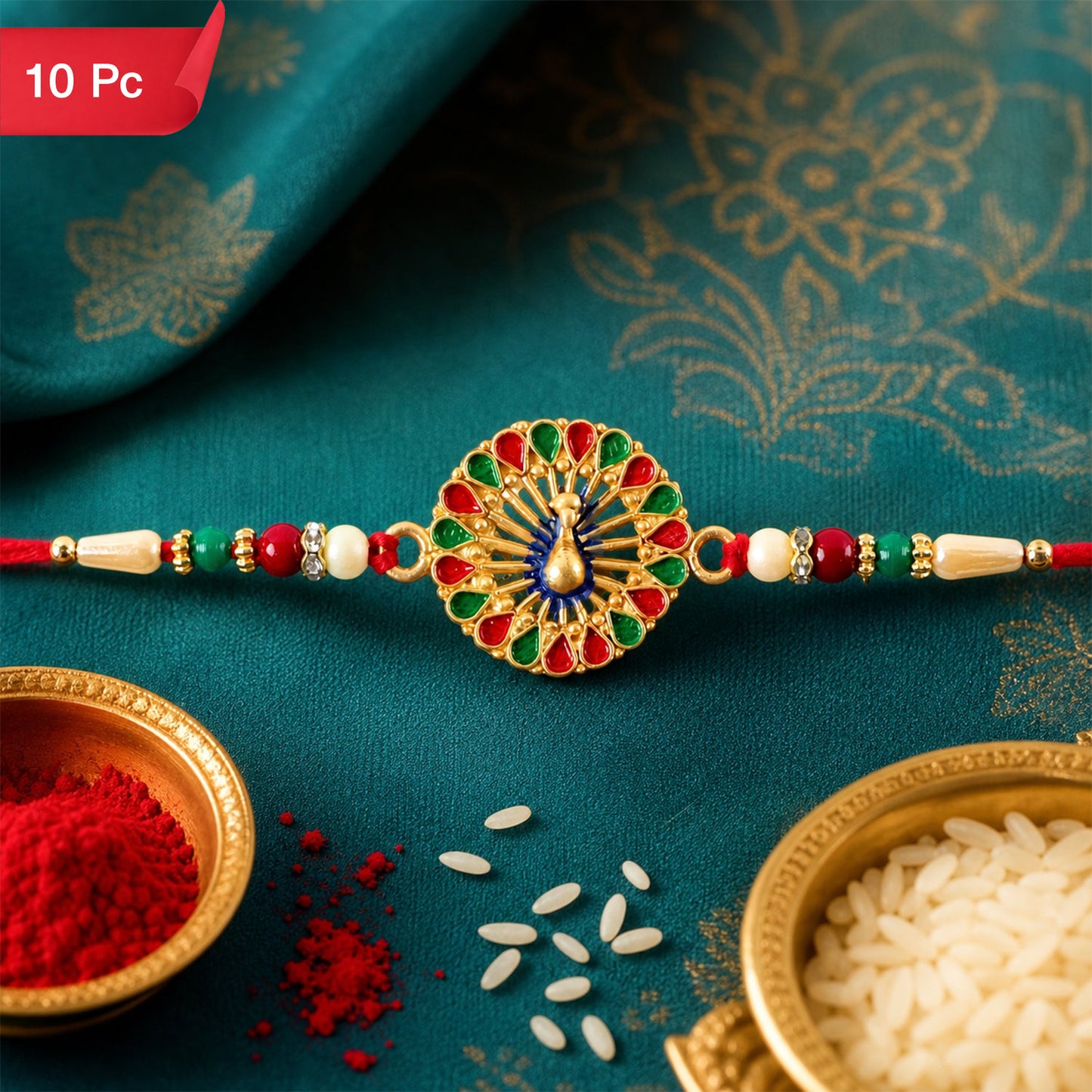 Vinayak Vrat Rakhi Divine Protection & Blessings for Brothers (10pcs)