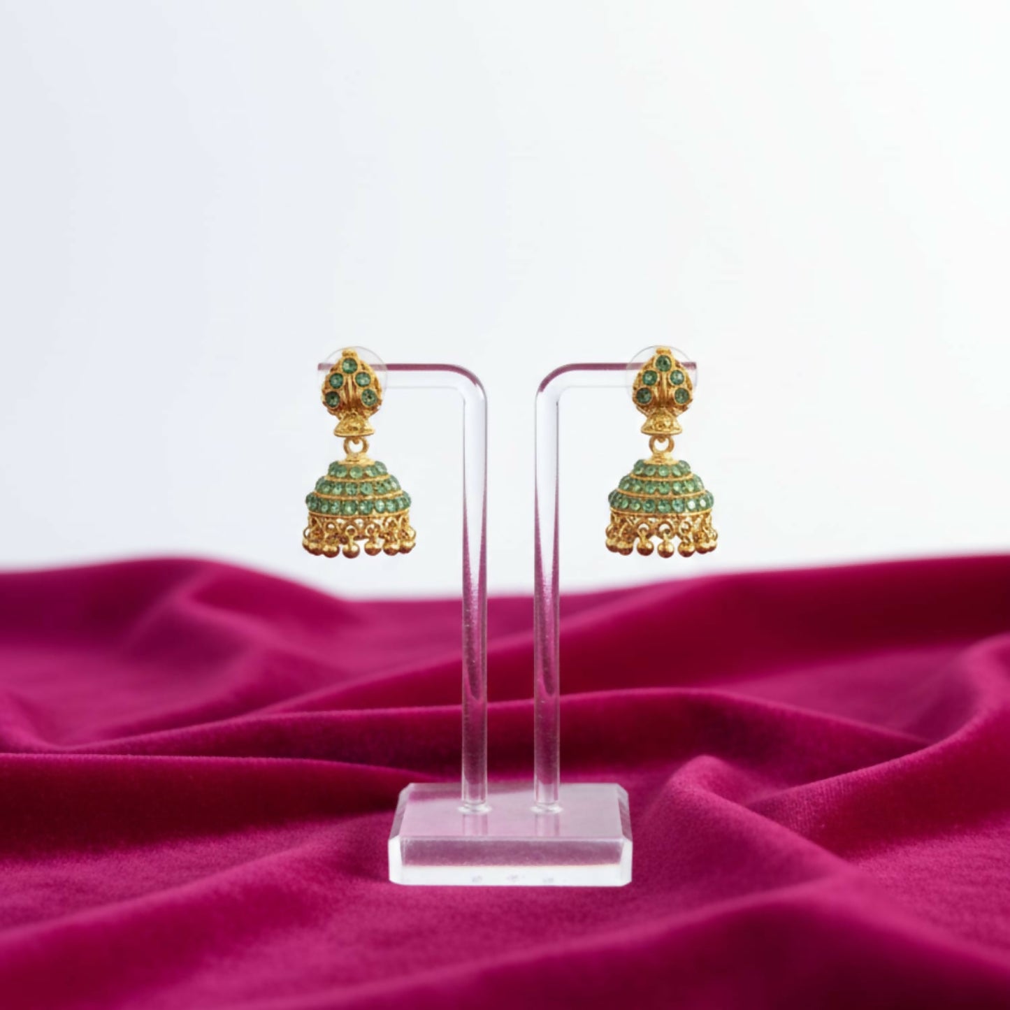 Fancy Gold Finish Jhumki Earrings | Ethnic Wear for Women
