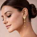 Gold Earrings – Elegant Daily Wear with Sparkling Finish