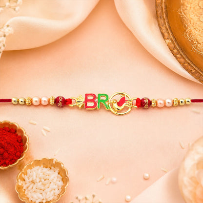 Bro Rakhi Stylish Text Design for Raksha Bandhan (5pcs)