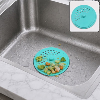 Round Silicone Sink Drain Cover Anti Odour Filter for Kitchen (1 Pc)
