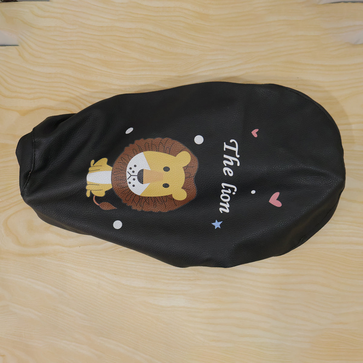 Scooter Seat Cover with Cartoon Lion Print and Elastic Fitting Edge (1 Pc)