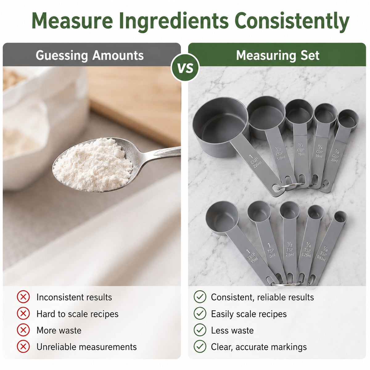 Plastic Measuring Cups and Spoons Set – Accurate Kitchen Tools - product comparison