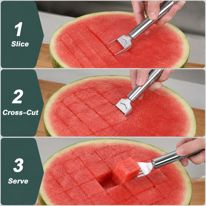 Watermelon Slicer – 2-in-1 Cutter & Server for Easy Fruit Prep - usage guide