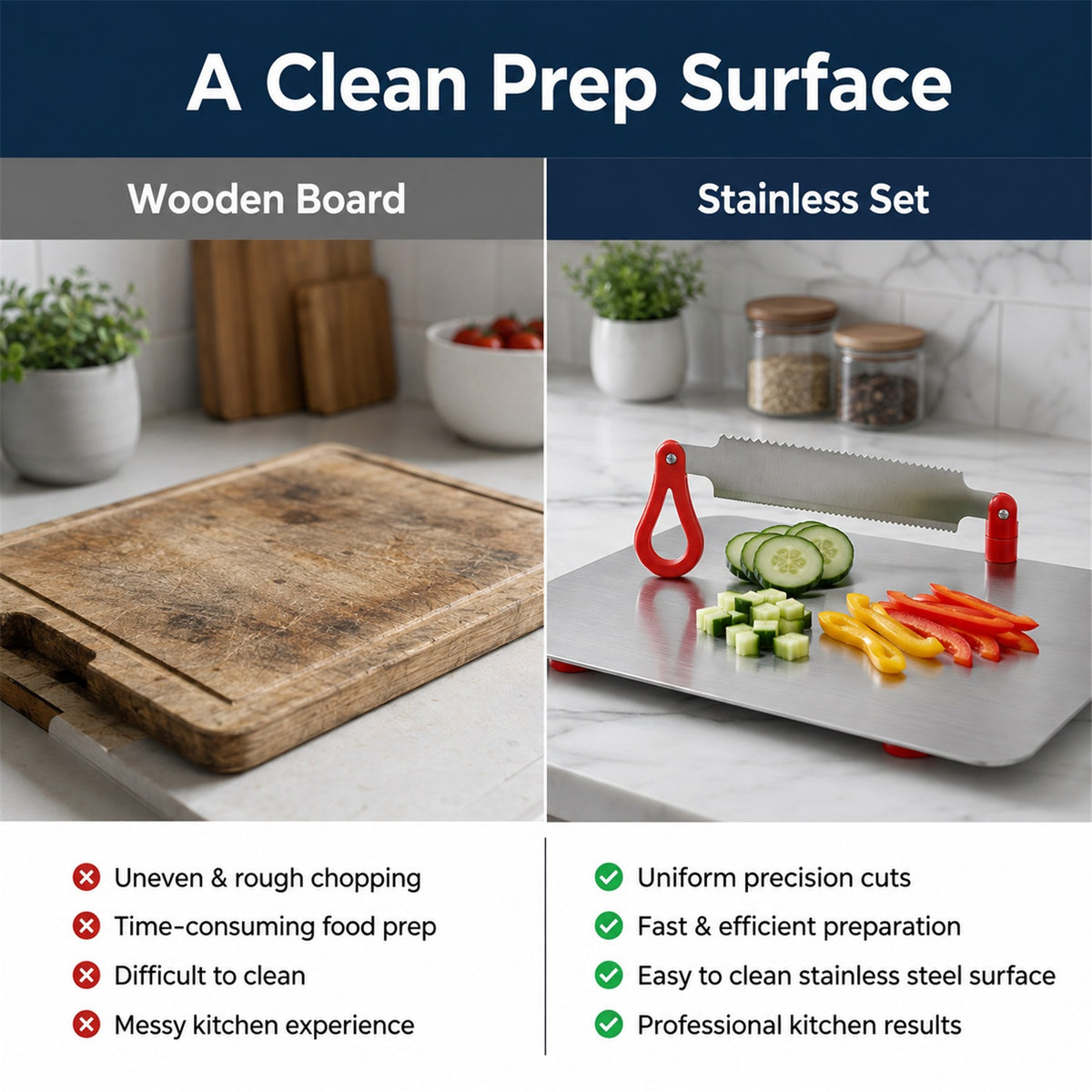 Stainless Steel Multipurpose Chopping Board – Hygienic & Durable for Kitchen - product comparison