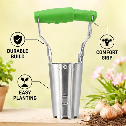 Garden Bulb Planter – Neat Planting with Depth Marks and Steel Build - key features