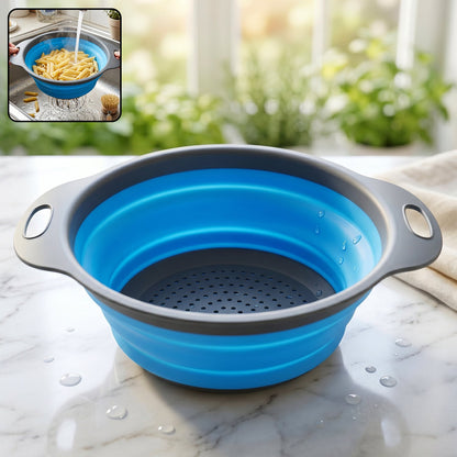 Foldable Silicone Strainer – Space-Saving Kitchen Drainer with Handles - clean product hero