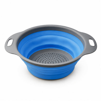 Silicone Collapsible Strainer – Space-Saving Kitchen Tool for Easy Draining - white background
