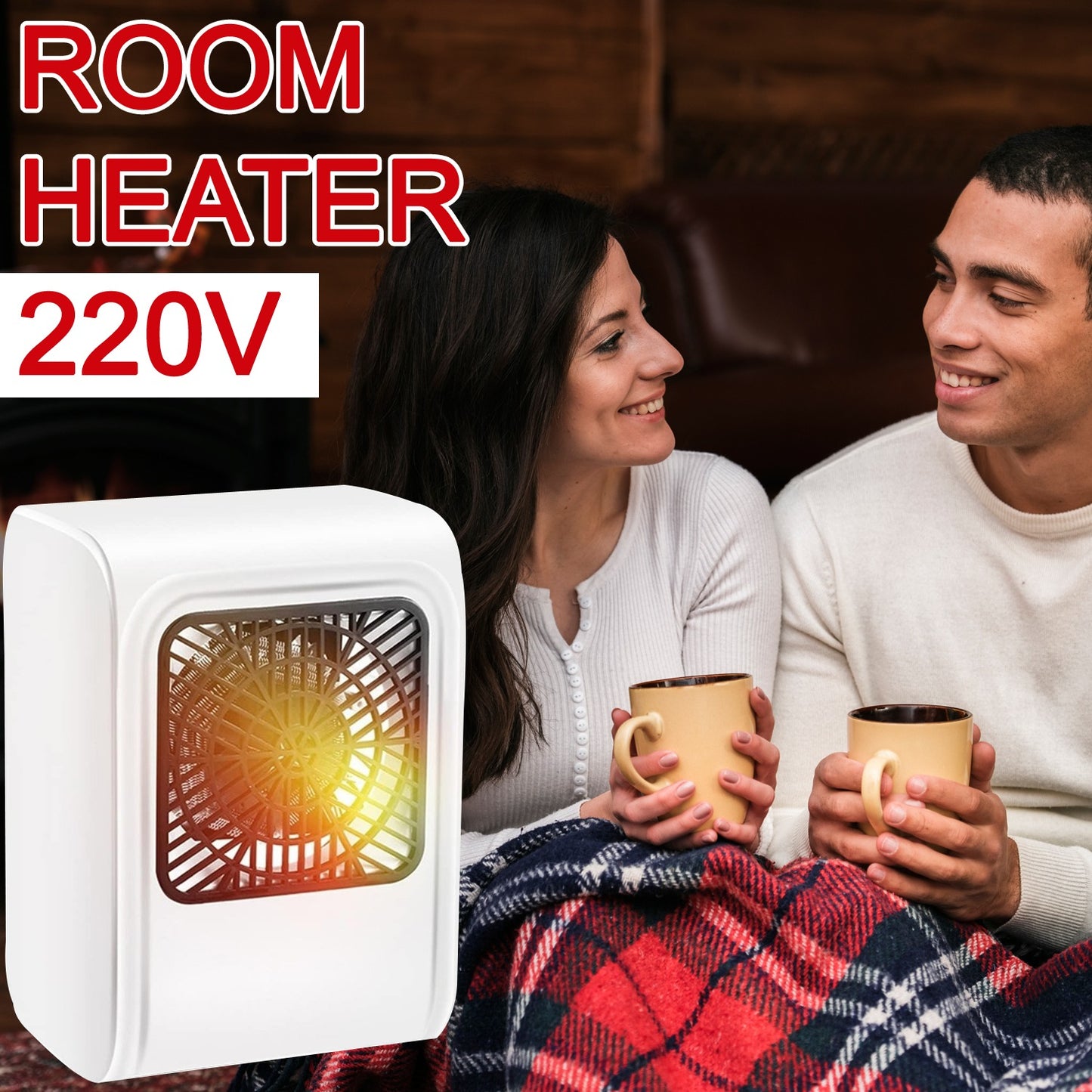 Room Heater 220V Brown Box Heater For Office & Bedroom Use Heater