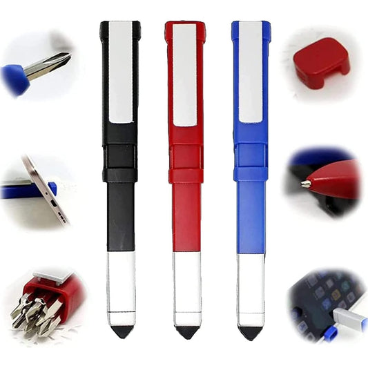 Versatile pen with screwdriver and stylus functions