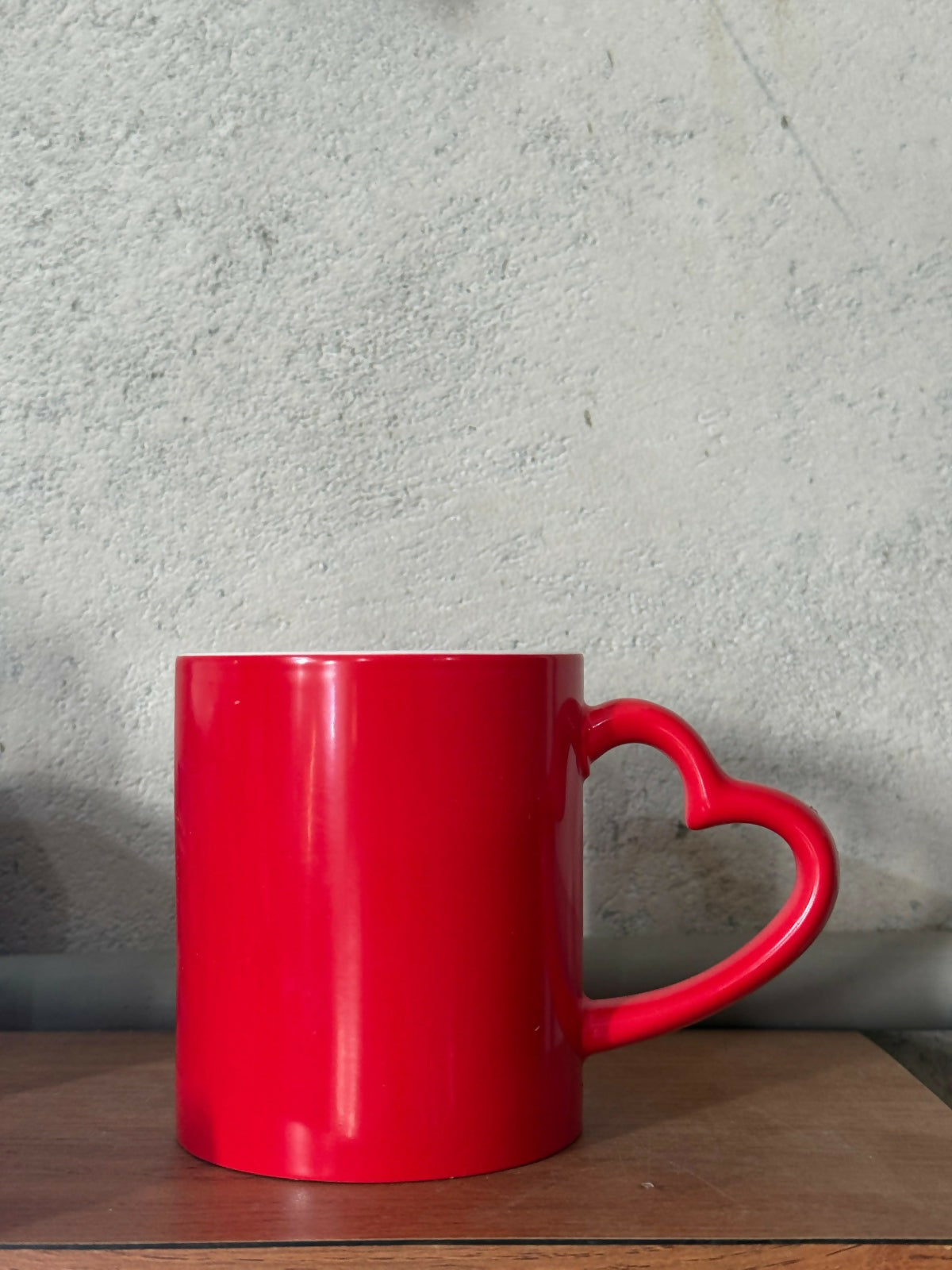 Red Heart Handle Ceramic Coffee Mug | Romantic Gift Mug for Couples & Friends