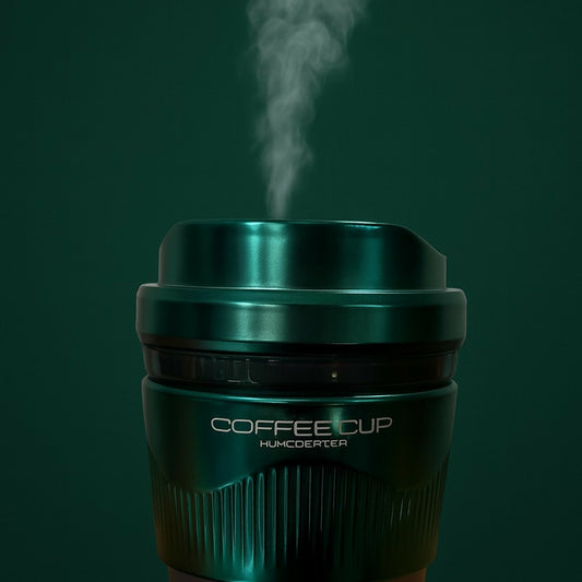 USB Coffee Cup Mini Humidifier 200ml Portable Mist Maker for Car & Office