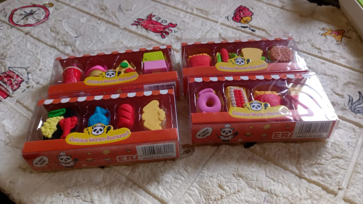 Fun Erasers for Kids! Mix & Match: Food & Drink Erasers (Set of 1)