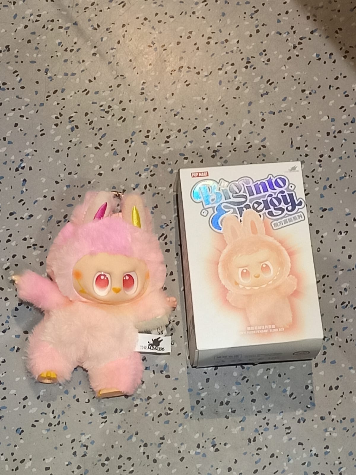 Pink Plush Toy Cartoon Keychain with Hook Colorful Animal Pink Have a Seat Vinyl Plush Blind Box  (1 Pc)