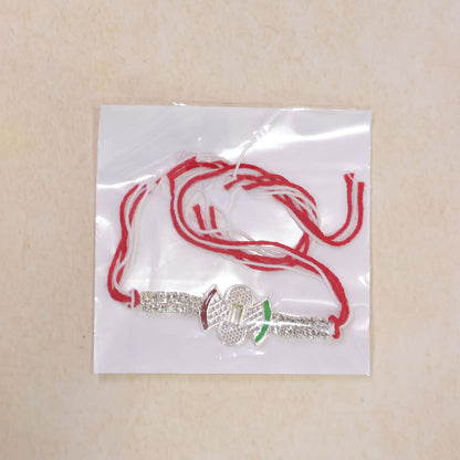 Elegant Rakhi with Butterfly Charm, color stones and wrist style for Festive Display