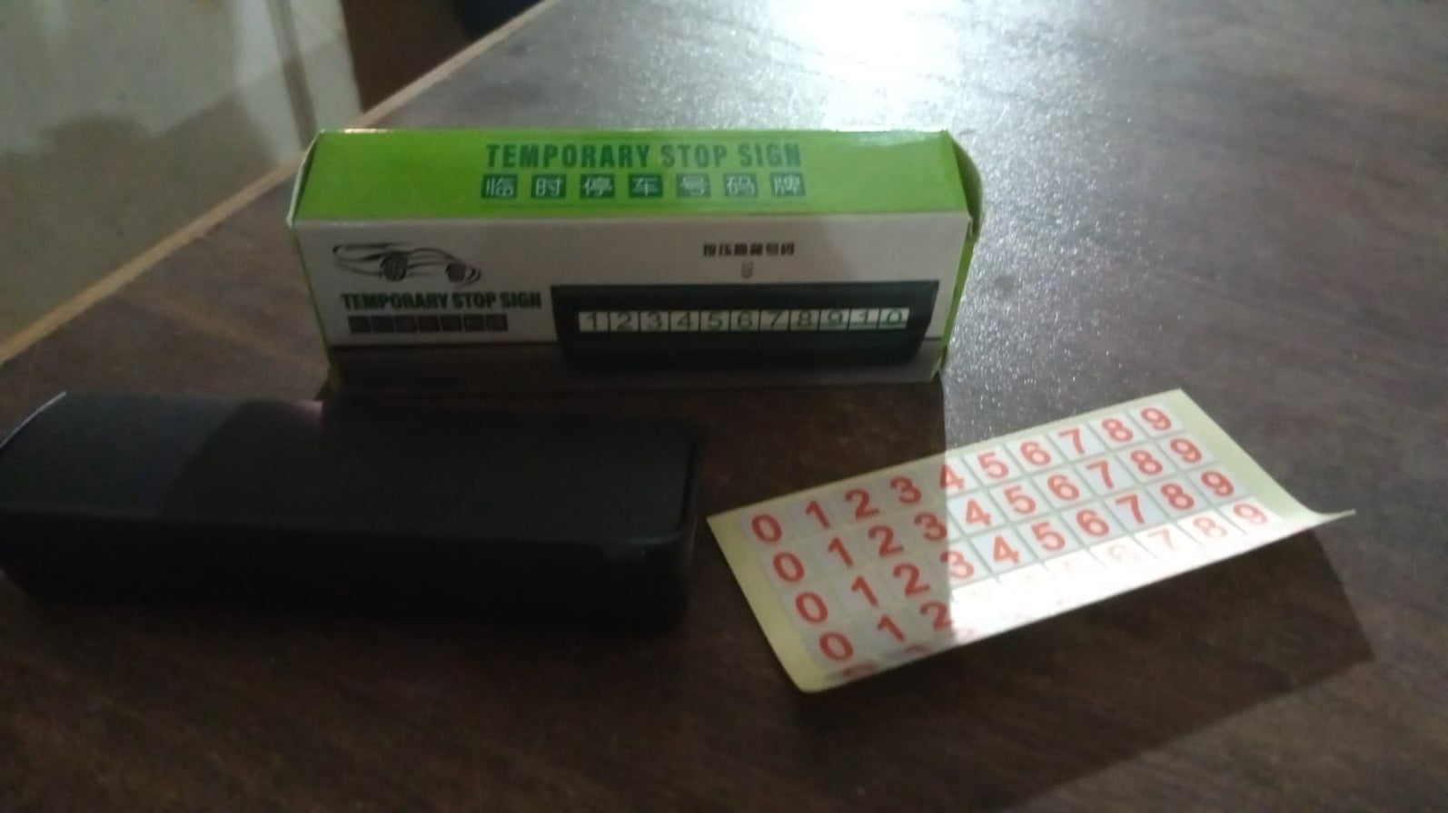 Temporary Car Parking Mobile Number Display with Numbers Stic