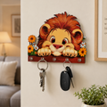 Wooden Key Holder – Stylish Wall Mount with 5 Hooks for Home