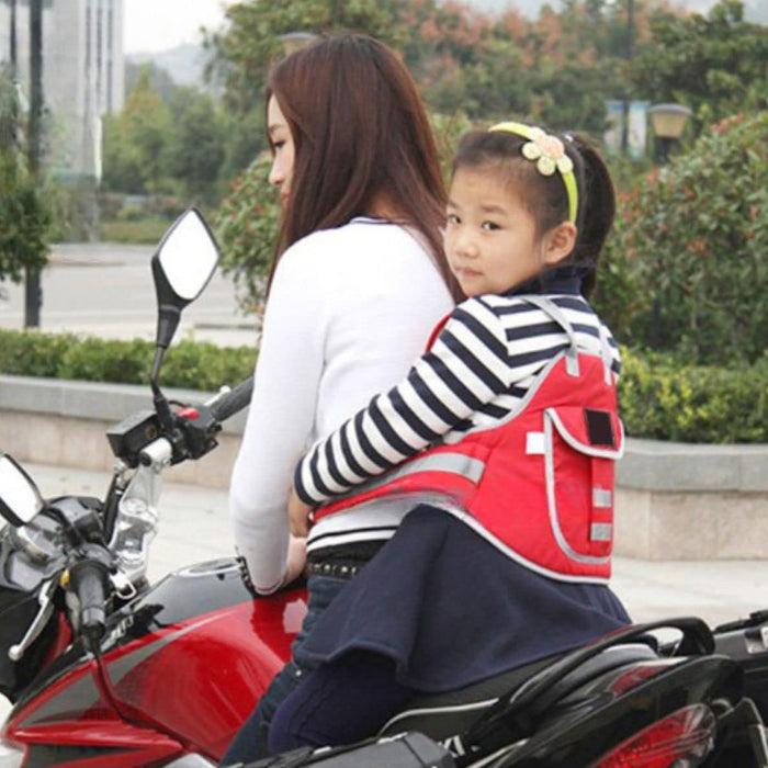8469 Baby Safety Belt For Kinds Carrier, Children Motorcycle Safety Harness - Child Ride Strap - Kids Vehicle Adjustable Safety Harness Strap for Two Wheeler Bike Horseback Riding Travel (1 Pc)