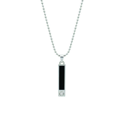 Sleek Rectangal Black Inaly Pendent For Mens